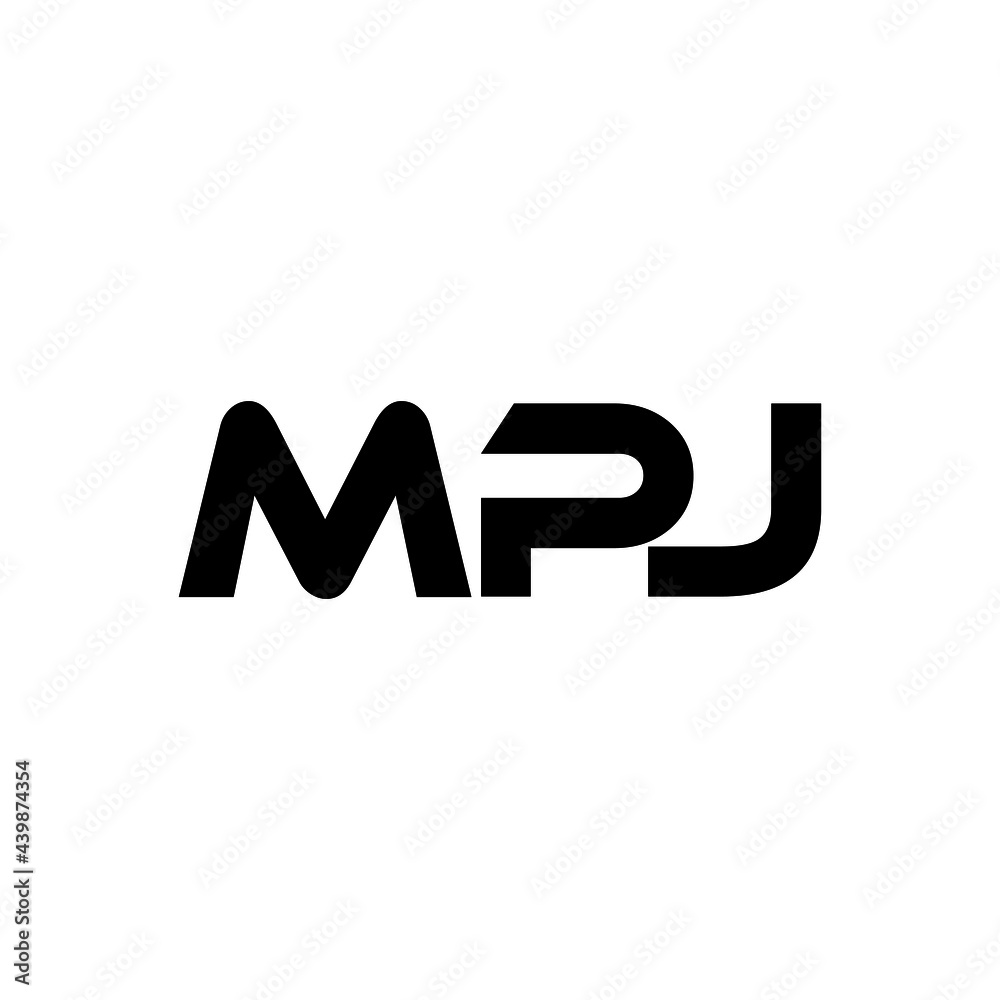 MPJ letter logo design with white background in illustrator ...