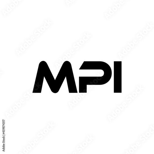 MPI letter logo design with white background in illustrator, vector logo modern alphabet font overlap style. calligraphy designs for logo, Poster, Invitation, etc. photo
