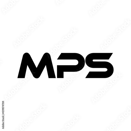 MPS letter logo design with white background in illustrator, vector logo modern alphabet font overlap style. calligraphy designs for logo, Poster, Invitation, etc. photo