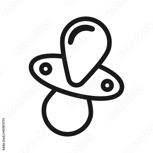 Baby dummy or pacifier or soother in vector icon