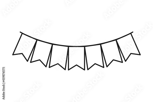 Bunting or garland flags for party decoration in vector