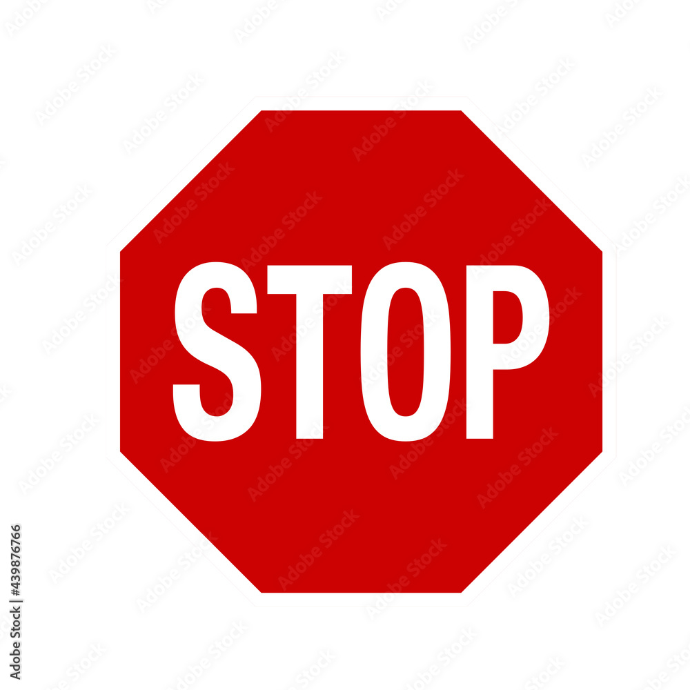 Stop sign as traffic sign for road transport in vector icon Stop sign as traffic sign for road transport in vector icon