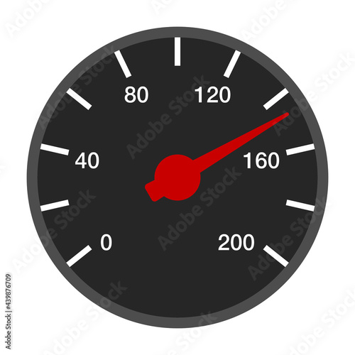 Speedometer or car dashboard speed guage in vector icon