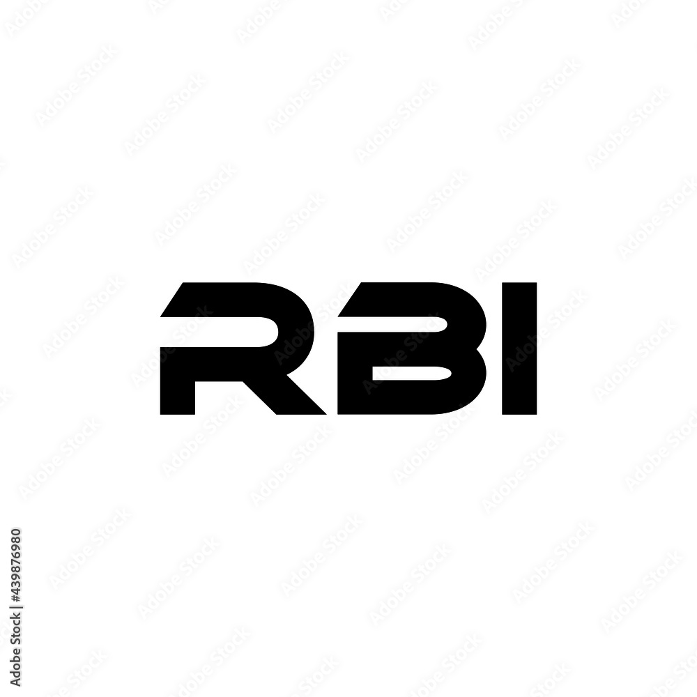 RBI letter logo design with white background in illustrator, vector logo modern alphabet font overlap style. calligraphy designs for logo, Poster, Invitation, etc.