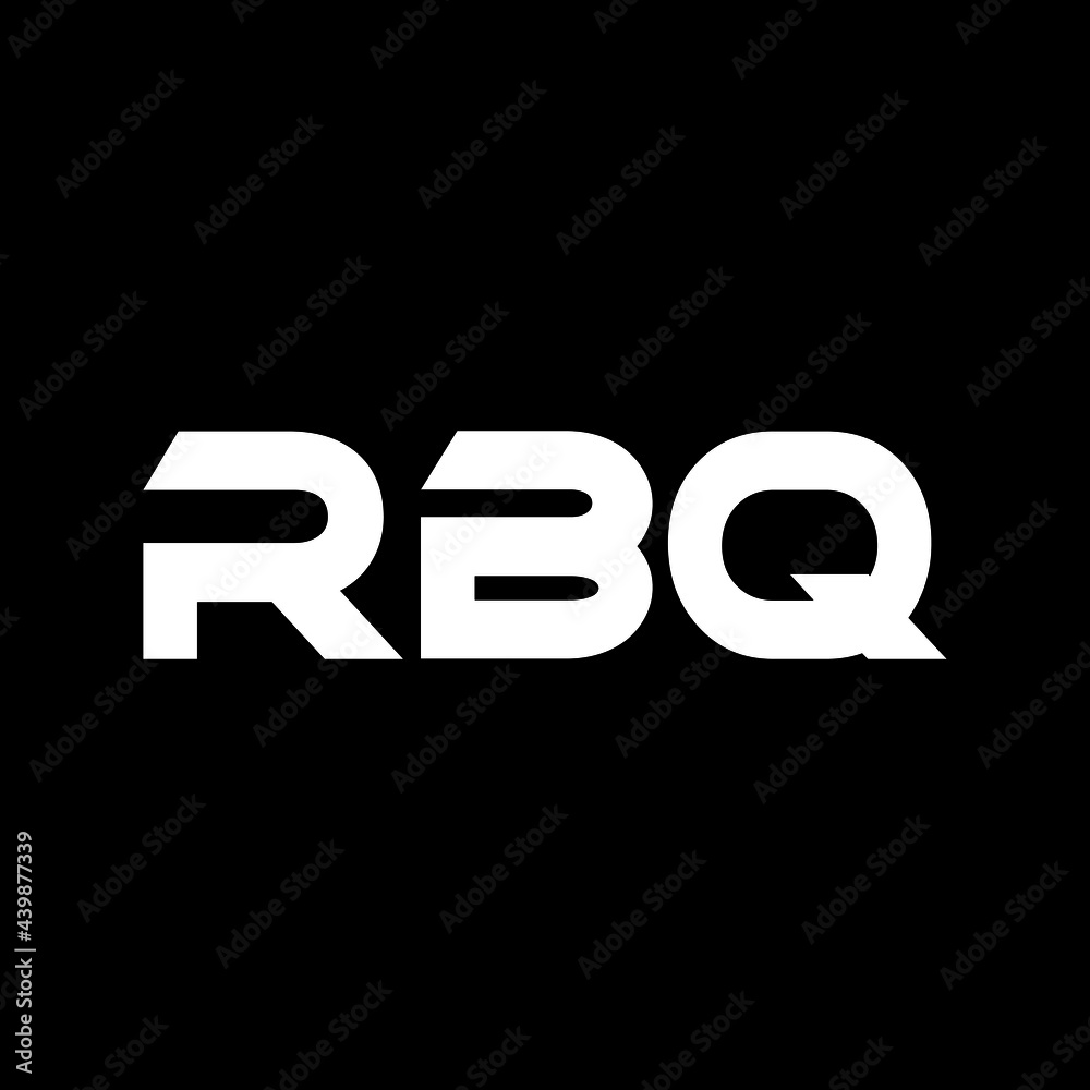 RBQ letter logo design with black background in illustrator, vector logo modern alphabet font overlap style. calligraphy designs for logo, Poster, Invitation, etc.