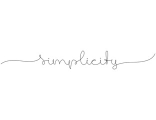 Fototapete Eine Linie Simplicity Schriftzug minimalistische Linienkunst  © ilsuu