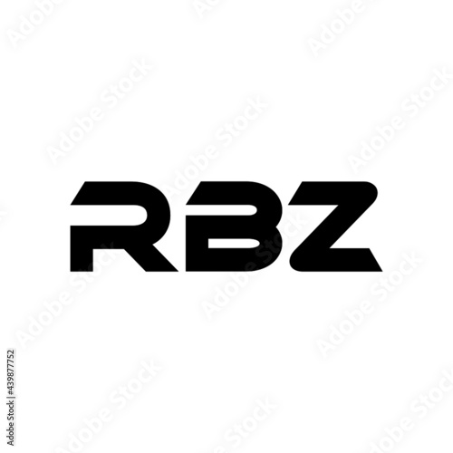 RBZ letter logo design with white background in illustrator, vector logo modern alphabet font overlap style. calligraphy designs for logo, Poster, Invitation, etc. photo