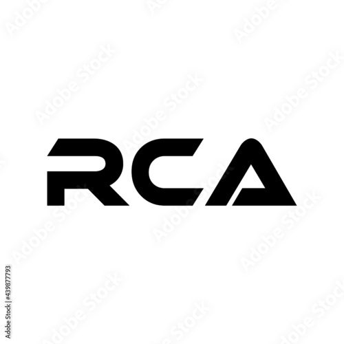 RCA letter logo design with white background in illustrator, vector logo modern alphabet font overlap style. calligraphy designs for logo, Poster, Invitation, etc. photo