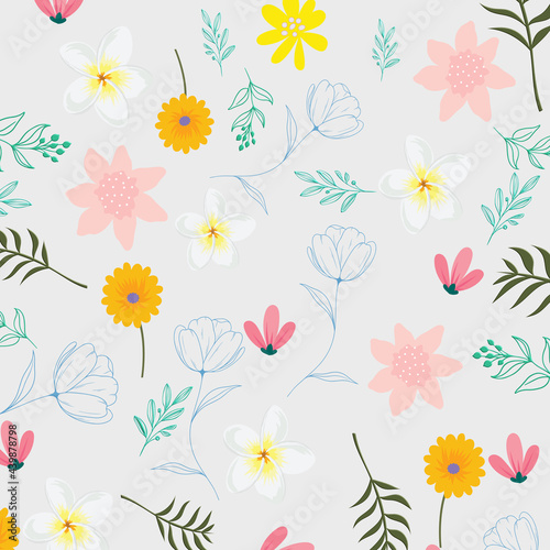 seamless pattern with flowers