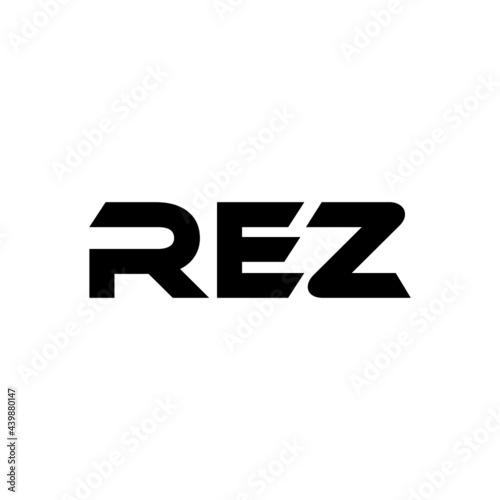 REZ letter logo design with white background in illustrator, vector logo modern alphabet font overlap style. calligraphy designs for logo, Poster, Invitation, etc. photo
