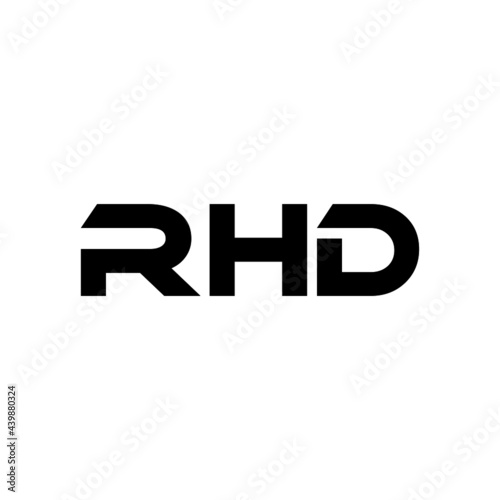 RHD letter logo design with white background in illustrator, vector logo modern alphabet font overlap style. calligraphy designs for logo, Poster, Invitation, etc.