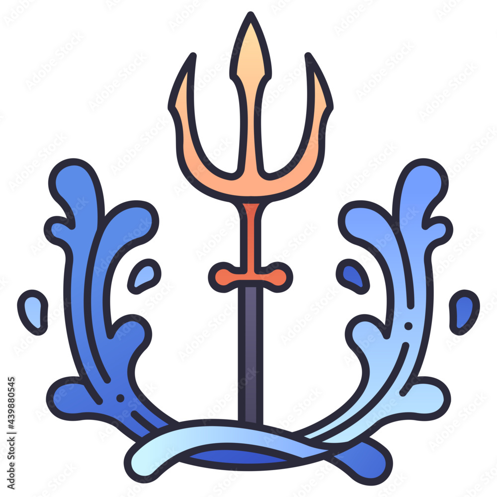 Obraz premium trident of poseidon icon