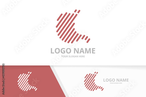 Stomach logo designs template. Human internal organ logotype design template.
