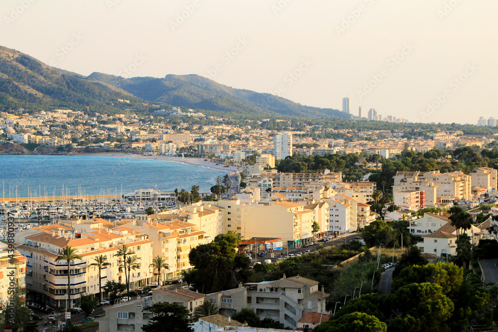Panoramic view from the viewpoint in Altea village
