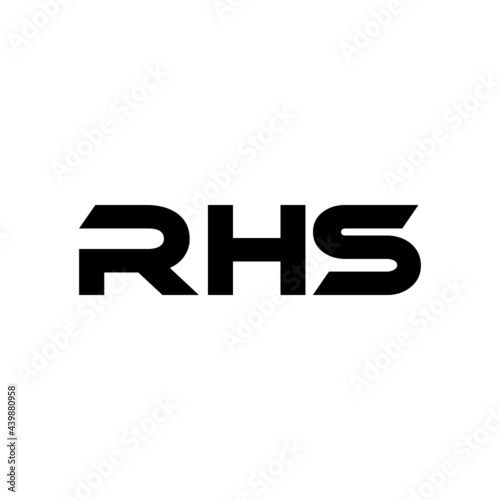 RHS letter logo design with white background in illustrator, vector logo modern alphabet font overlap style. calligraphy designs for logo, Poster, Invitation, etc. photo