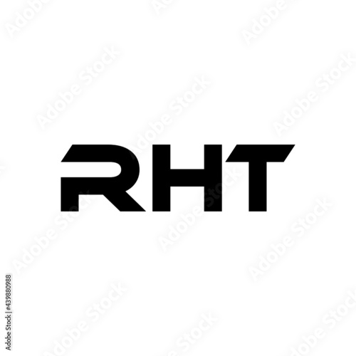 RHT letter logo design with white background in illustrator, vector logo modern alphabet font overlap style. calligraphy designs for logo, Poster, Invitation, etc.