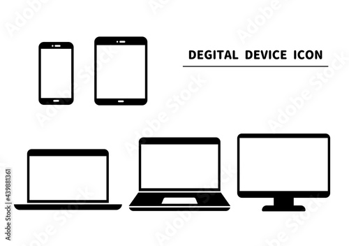 スマートフォン　パソコン　タブレット　アイコン　　セット