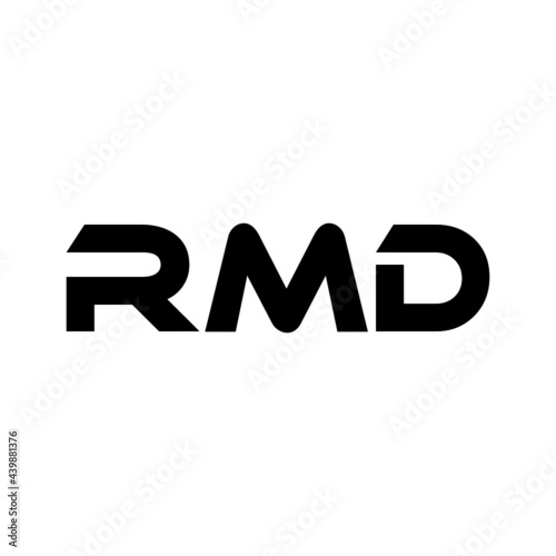 RMD letter logo design with white background in illustrator, vector logo modern alphabet font overlap style. calligraphy designs for logo, Poster, Invitation, etc. photo