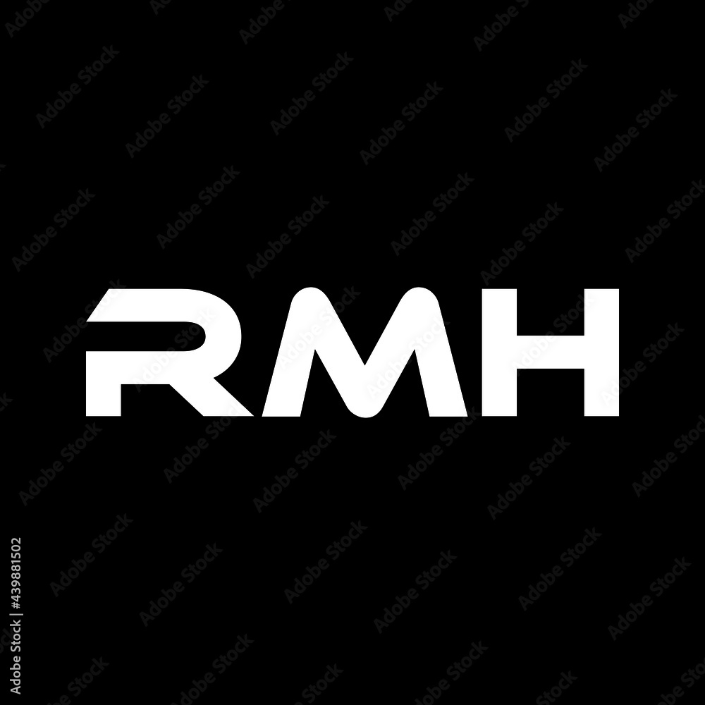 RMH letter logo design with black background in illustrator, vector logo modern alphabet font overlap style. calligraphy designs for logo, Poster, Invitation, etc. RMH letter logo design with black background in illustrator, vector logo modern alphabet font overlap style. calligraphy designs for logo, Poster, Invitation, etc.