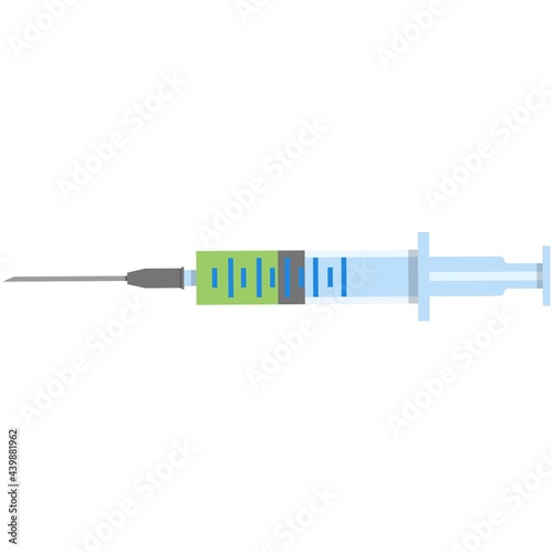 Syringe with vaccine vector travel prevention vaccination