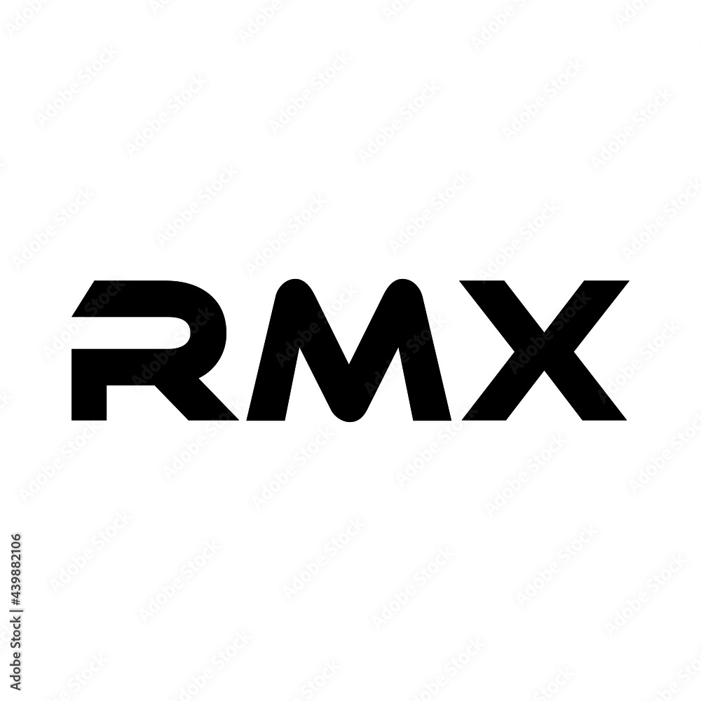 RMX letter logo design with white background in illustrator, vector ...