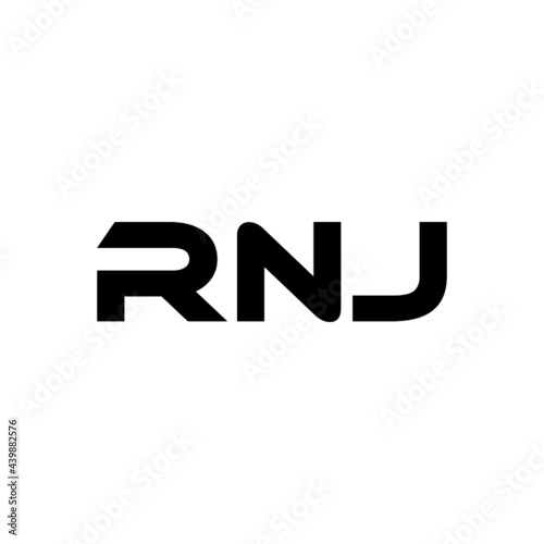 RNJ letter logo design with white background in illustrator, vector logo modern alphabet font overlap style. calligraphy designs for logo, Poster, Invitation, etc. © Aftab