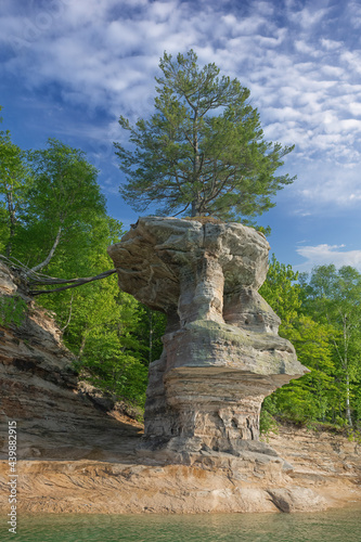 Landscape of Chapel Rock, Pictured Rocks National Lakeshore, Michigan’s Upper Peninsula, USA