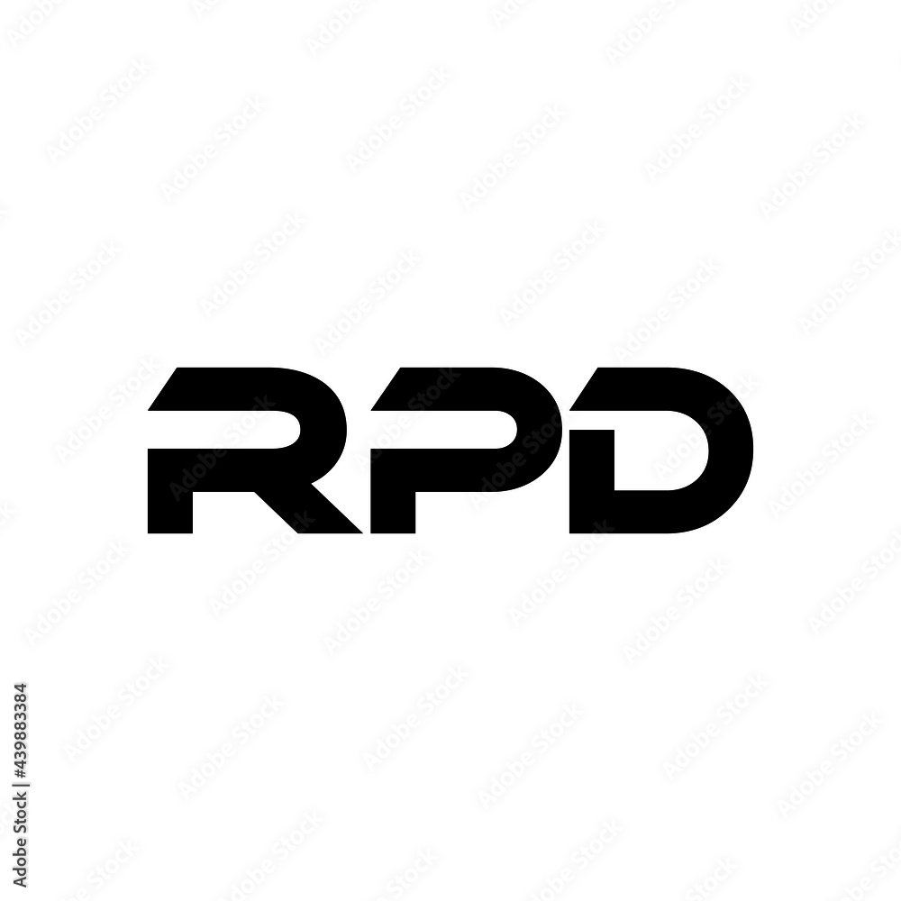 RPD letter logo design with white background in illustrator, vector ...
