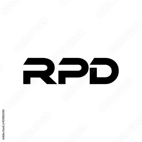 RPD letter logo design with white background in illustrator, vector logo modern alphabet font overlap style. calligraphy designs for logo, Poster, Invitation, etc. photo