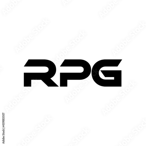 RPG letter logo design with white background in illustrator, vector logo modern alphabet font overlap style. calligraphy designs for logo, Poster, Invitation, etc.