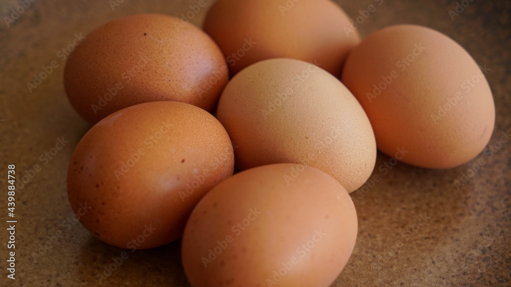 Conjunto de ovos crus