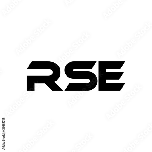 RSE letter logo design with white background in illustrator, vector logo modern alphabet font overlap style. calligraphy designs for logo, Poster, Invitation, etc. photo