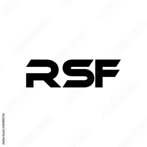 RSF letter logo design with white background in illustrator, vector logo modern alphabet font overlap style. calligraphy designs for logo, Poster, Invitation, etc. photo