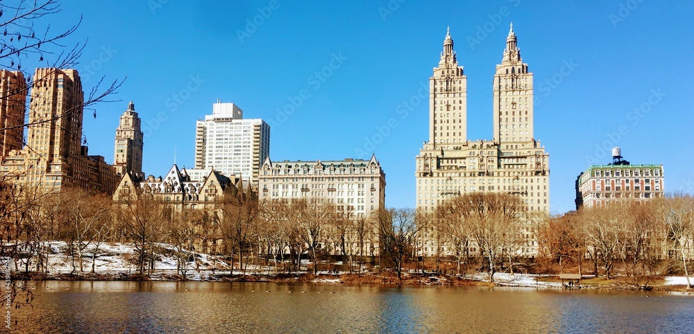 Luxury Hotels and Apartments View from Central Park, New York, United States of America. The Most Powerfull Country