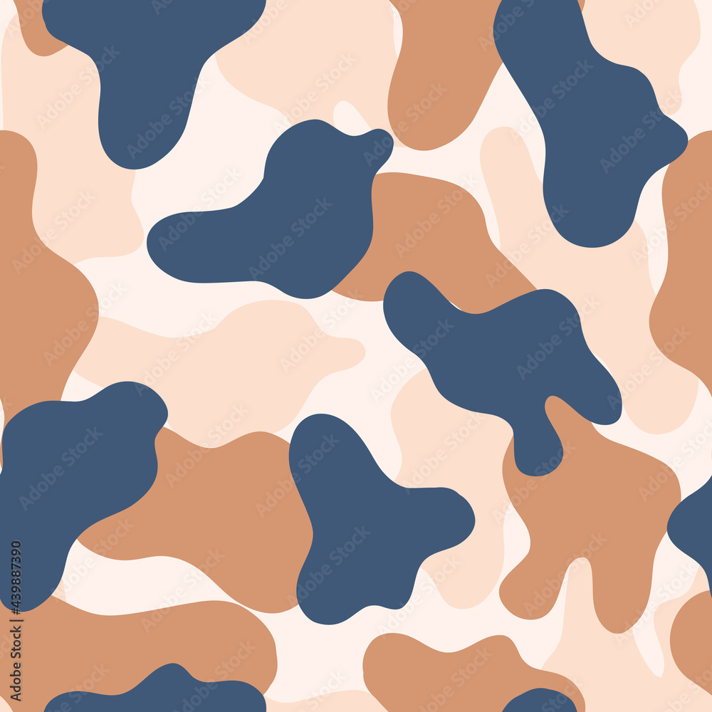 Modern abstract camouflage hand-drawn seamless pattern - for fabric, wrapping, textile, wallpaper, background. Modern abstract camouflage hand-drawn seamless pattern - for fabric, wrapping, textile, wallpaper, background.