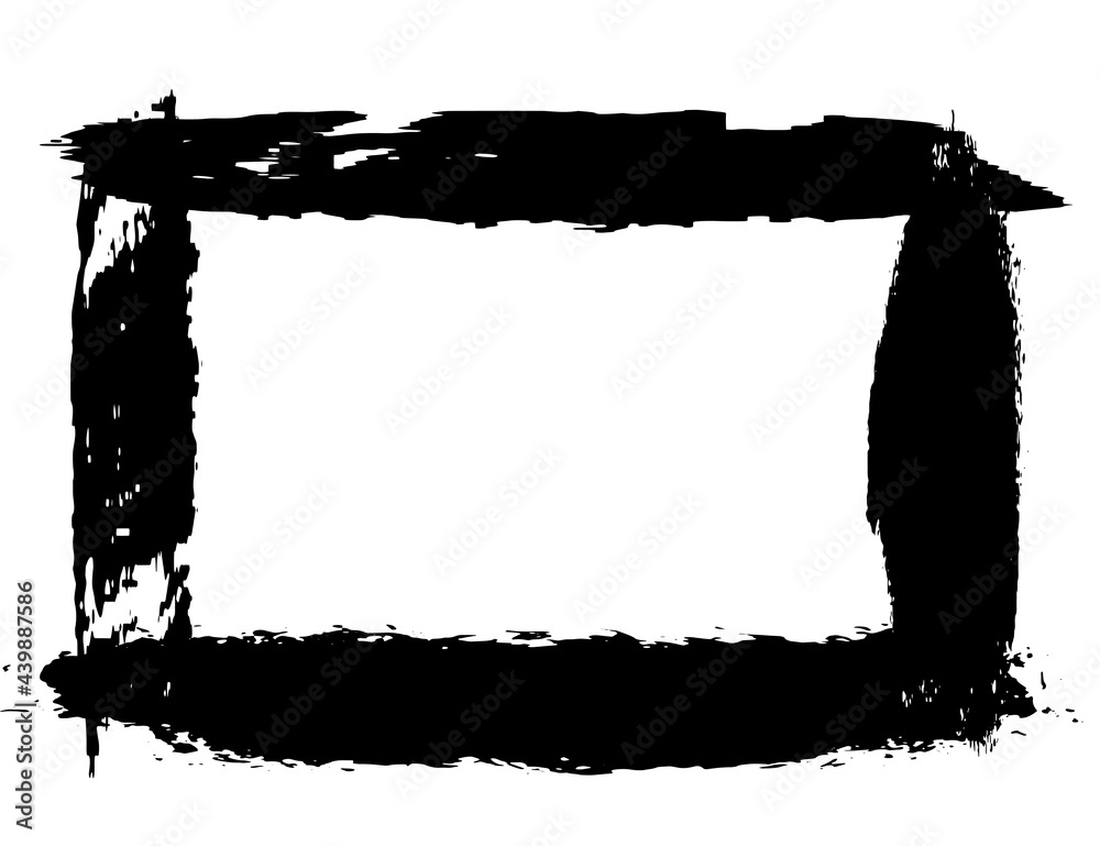 Grunge style frames black on white background Grunge style frames black on white background