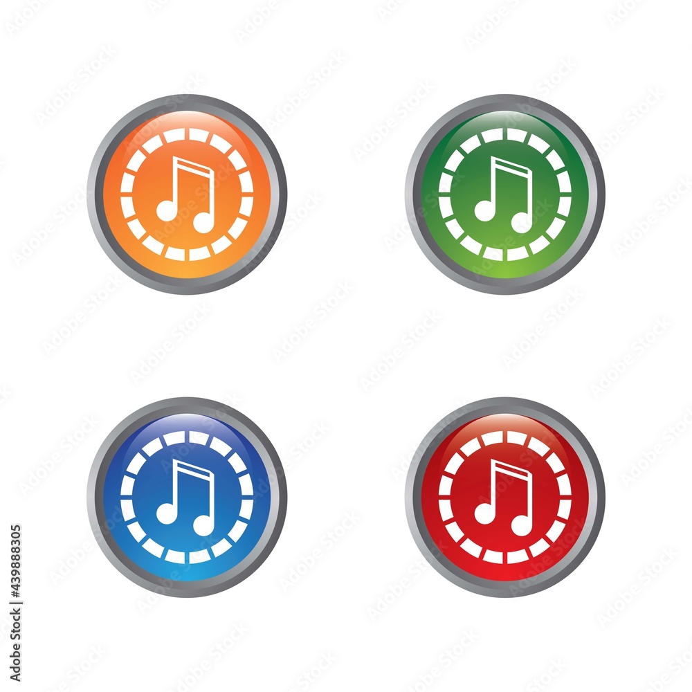 Music logo icon set