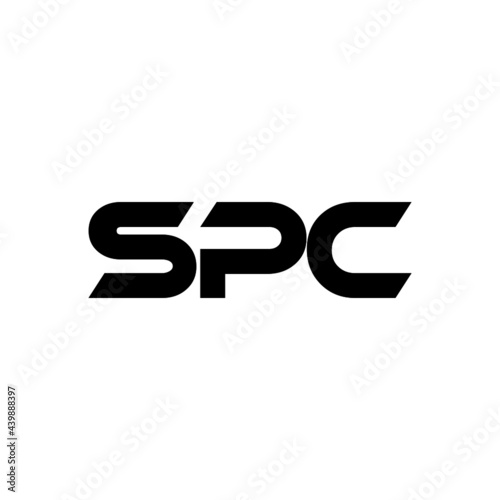 SPC letter logo design with white background in illustrator, vector logo modern alphabet font overlap style. calligraphy designs for logo, Poster, Invitation, etc. photo