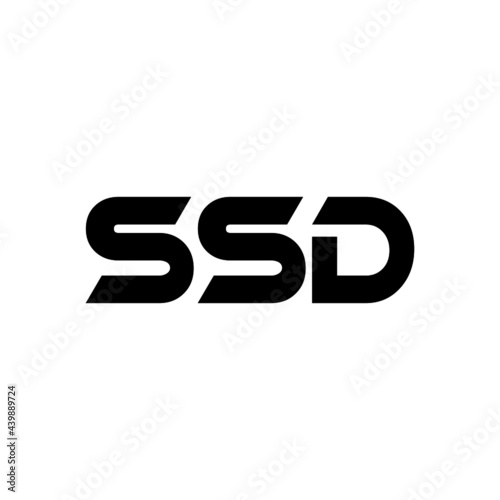 SSD letter logo design with white background in illustrator, vector logo modern alphabet font overlap style. calligraphy designs for logo, Poster, Invitation, etc.