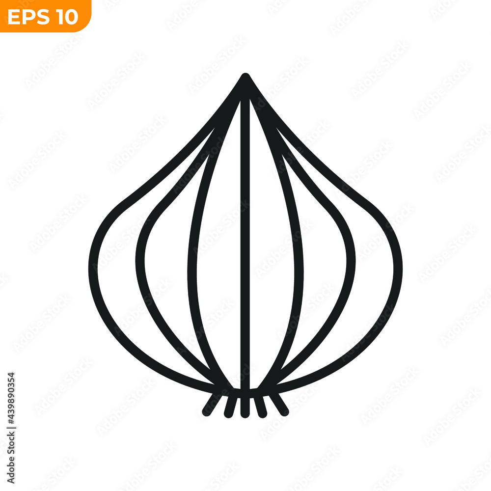 Fototapeta premium onion icon symbol template for graphic and web design collection logo vector illustration