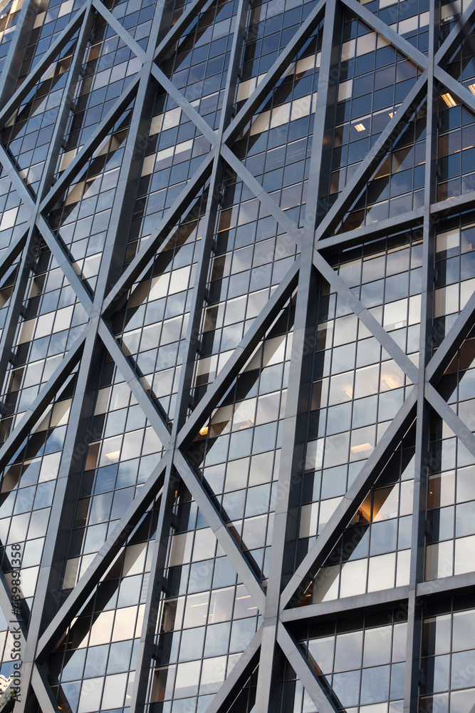 Steel and glass office building abstract Steel and glass office building abstract