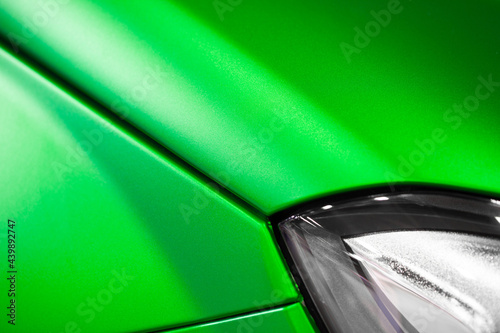 green color of metallic car paint photo