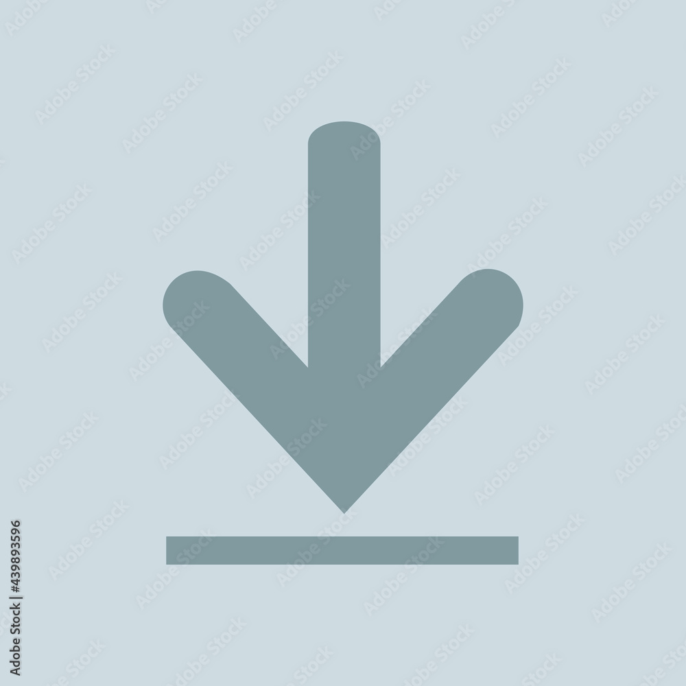 Download icon. isolated on grey background. EPS 10 vector. 