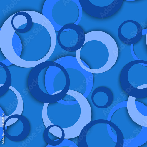 Tablou pe pânză Circle rings geometric seamless pattern, round shapes