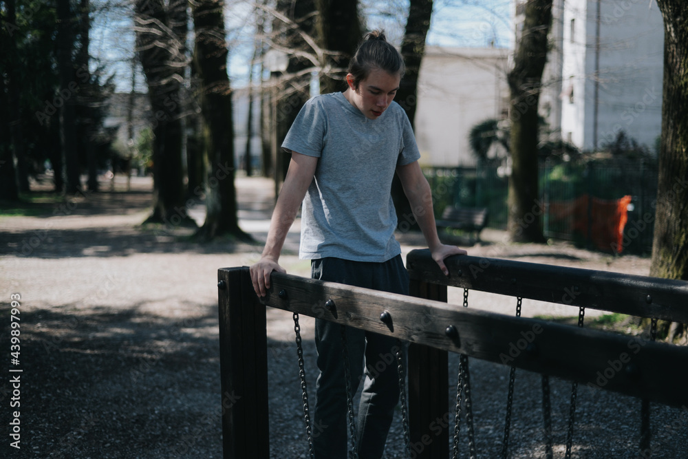Handsome Young man outdoor working out Handsome Young man outdoor working out