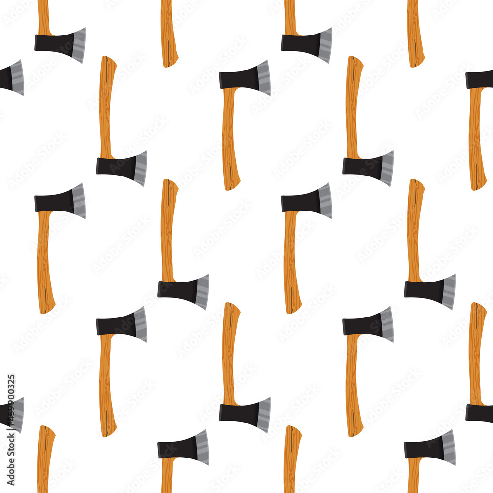 Naklejka premium Seamless pattern with axes. Vector illustration