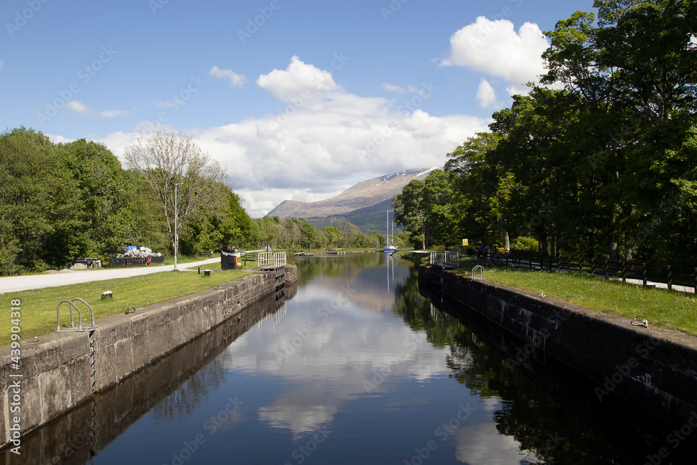 Corpach Sea Lock near Fort William in the Scottish Highlands, UK