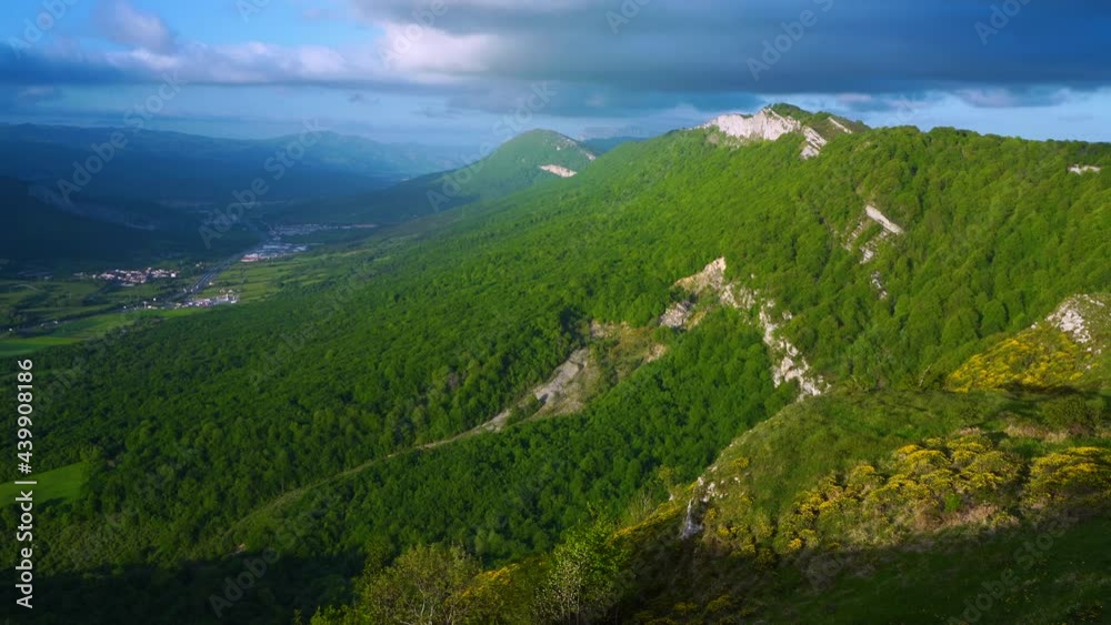 Spring landscape in the Sierra de Entzia. Alava province. Basque Country, Spain, Europe Spring landscape in the Sierra de Entzia. Alava province. Basque Country, Spain, Europe