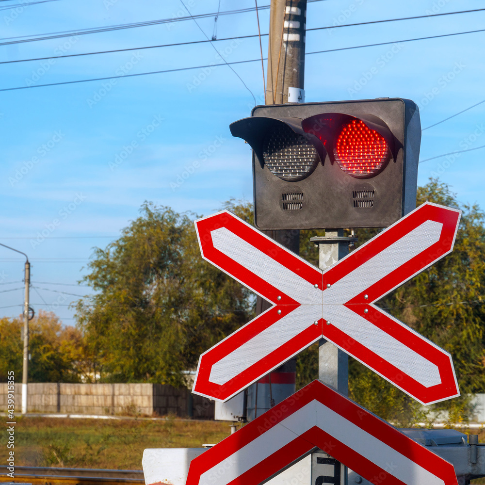 Flashing Red Traffic Light