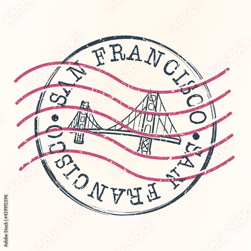 Photography Golden Gate Bridge, San Francisco, USA Stamp Postal